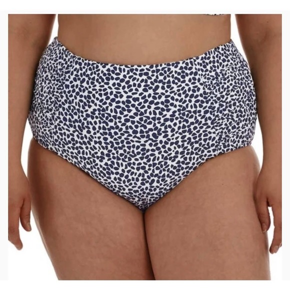 LA Blanca Women's Side Shirred High Waist Swimsuit Bottom size‎ 10 - Picture 1 of 10